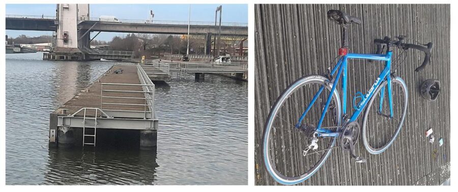Politie op zoek naar man die blauwe fiets en helm achterliet aan kanaal