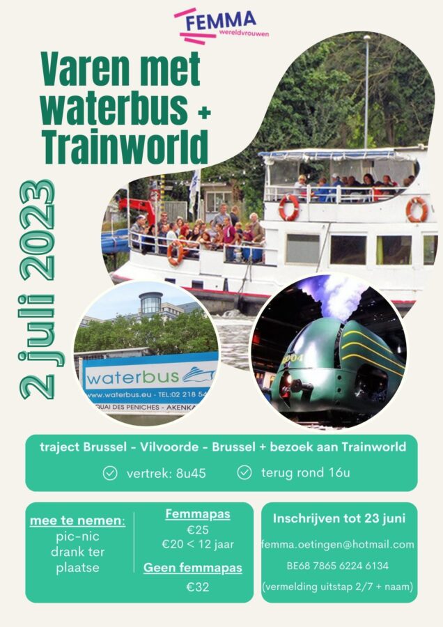 Varen met de waterbus + bezoek aan Trainworld