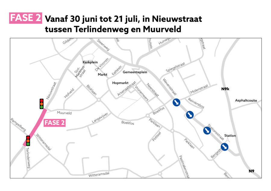 Start fase 2 nutswerken in Asse-centrum (Nieuwstraat) vanaf 30 juni