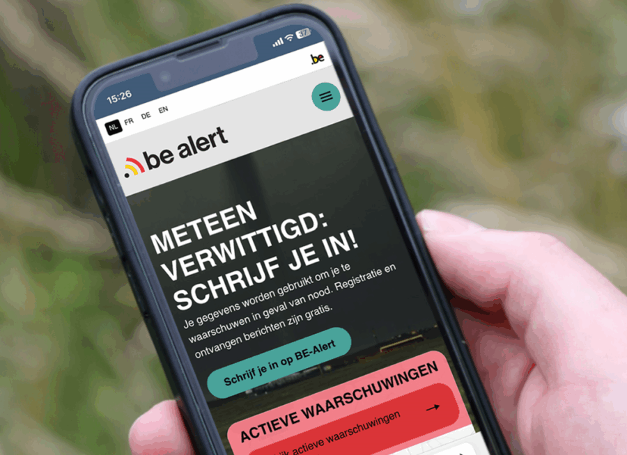 Test BE-Alert op donderdag 2 oktober