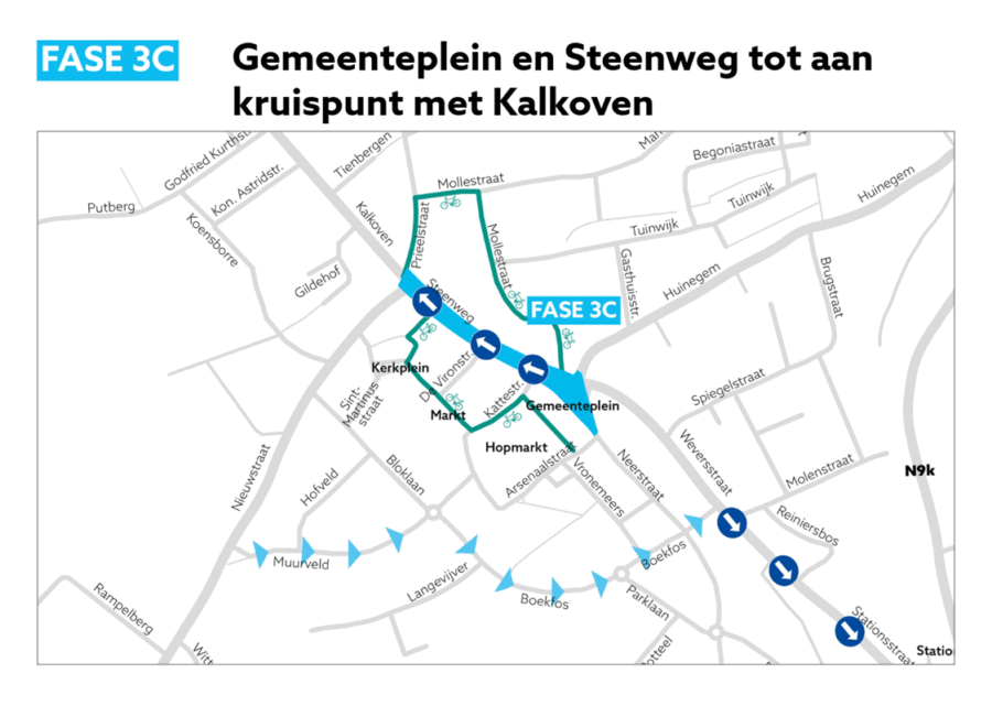 Nieuwe fase nutswerken Asse centrum gaan op 8 november van start