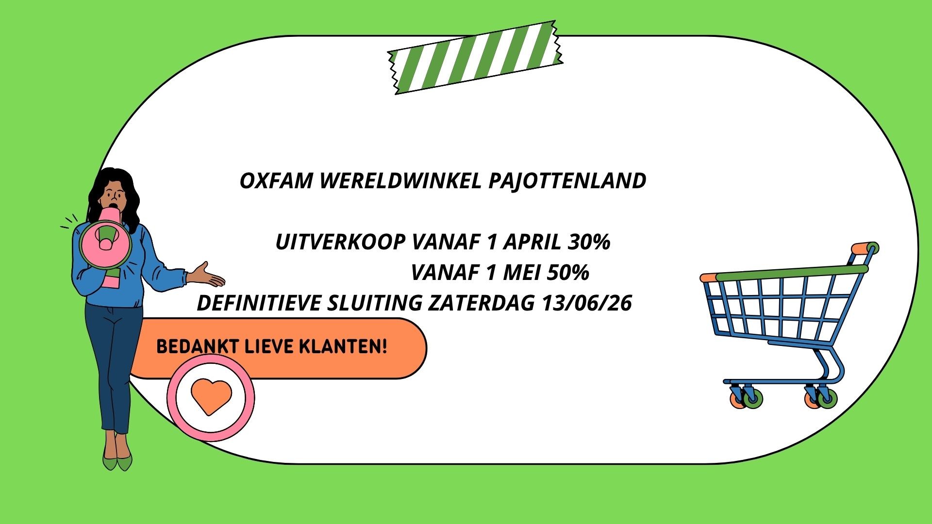 Definitieve sluiting Oxfam Wereldwinkel Pajottenland